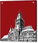 Harvard University - Memorial Hall - Dark Red Acrylic Print