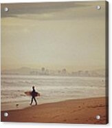 Huntington Beach Surfer Acrylic Print
