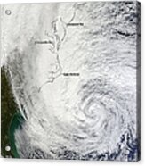 Hurricane Sandy, October 30 2012. Nasa Acrylic Print