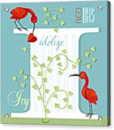 I Is For Ibis And Ivy Acrylic Print