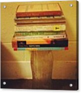 I Put My Books On A Vase By My Bed #diy Acrylic Print