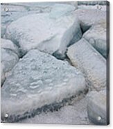 Ice Boulders On The Shore Acrylic Print