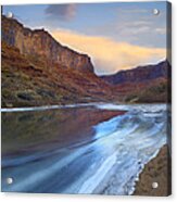 Ice On The Colorado River In Cataract Canyon Acrylic Print