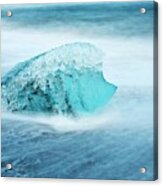 Iceberg Melting On A Beach Acrylic Print