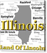 Illinois State Pride Map Silhouette Acrylic Print