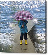 In The Rain I Love You Acrylic Print