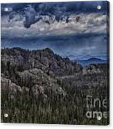 Incoming Storm Over The Black Hills Of South Dakota Acrylic Print