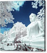 Infrared Photo Buddha Statue Acrylic Print