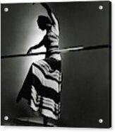 Irina Baronova Wearing A Stripes Acrylic Print