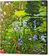 Irises On The Pond Acrylic Print