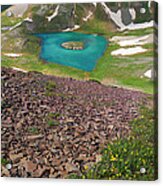 Island Lake Vertical Panorama Acrylic Print