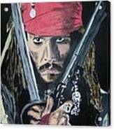 Jack Sparrow Johnny Depp Acrylic Print