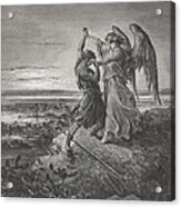 Jacob Wrestling With The Angel Acrylic Print Jacob Wrestling With The Angel Acrylic Print