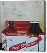 Jamaica Red Stripe Beer Acrylic Print