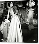 Jane Engelhard Wearing A Castillo Dress Acrylic Print