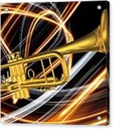 Jazz Art Trumpet Acrylic Print