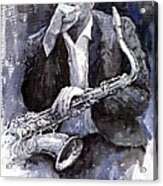 Jazz Saxophonist John Coltrane Black Acrylic Print