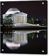 Jefferson Memorial At Night Acrylic Print