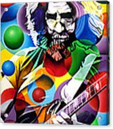 Jerry Garcia In Bubbles Acrylic Print