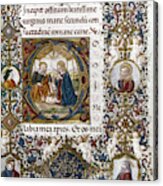 Joseph, Mary, And Child Joseph And Mary Acrylic Print