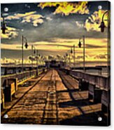 Just The Pier In Long Beach Acrylic Print
