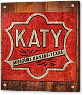 Katy Railroad Sign Dsc02853 Acrylic Print