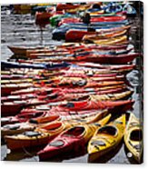 Kayaks At Rockport Acrylic Print