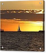 Key West Sunset Fleet Acrylic Print