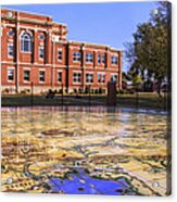 Kiowa County Courthouse With Mural - Hobart - Oklahoma Acrylic Print