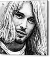 Kurt Cobain Art Drawing Sketch Portrait Acrylic Print