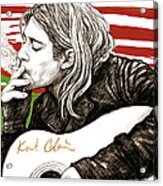 Kurt Cobain Morden Art Drawing Poster Acrylic Print