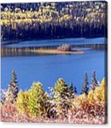 Lac Des Roches In Autumn Acrylic Print