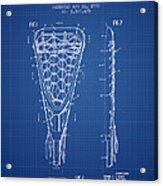 Lacrosse Stick Patent From 1970 -  Blueprint Acrylic Print