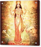 Lakshmi Goddess Of Fortune Vintage Acrylic Print