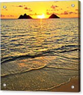 Lanikai Sunrise Blue Green Sky Acrylic Print