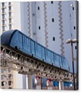 Las Vegas Monorail And Excalibur Hotel Acrylic Print