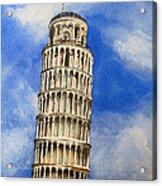 Leaning Tower Of Pisa Acrylic Print