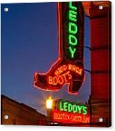 Leddy Boots Neon Acrylic Print