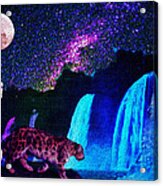 Leopard/chetah  In The Moonlight Acrylic Print