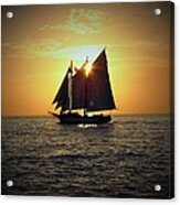 A Key West Sail At Sunset Acrylic Print