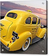 Let's Ride - Studebaker Yellow Cab Acrylic Print
