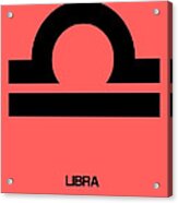 Libra Zodiac Sign Black Acrylic Print