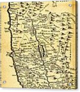 Liebauxs Map Of The Holy Land 1720 Acrylic Print