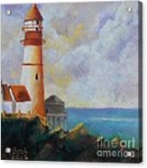 Lighthouse On Copper Mini Acrylic Print