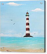 Lighthouse With Stripes Acrylic Print