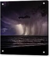 Lightning And Rain Acrylic Print