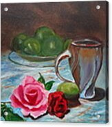 Limes And Roses Acrylic Print