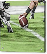 Line Of Scrimmage.  American Football Acrylic Print