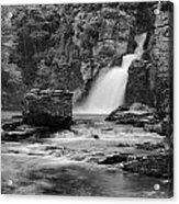 Linville Falls Black And White Acrylic Print