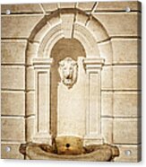 Lion Head Fountain The Mount Edith Warton Estate Lenox Ma Acrylic Print